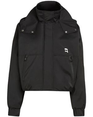 KARL LAGERFELD Ikon Nylon Jas - Zwart