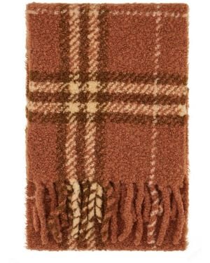 Burberry Geborduurde Alpacamix Sjaal - Bruin
