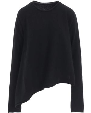 Yohji Yamamoto Trui Met Ronde Hals - Zwart