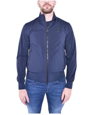 Blauer Bomber Jackets - Blue