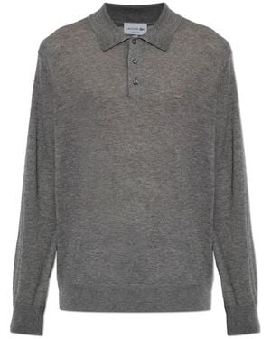 Lacoste V-Neck Knitwear - Gris