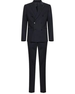 Lardini Double Breasted Suits - Black