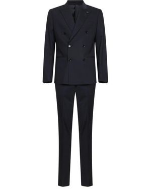 Lardini Kostuums ,Blauw ,Single Breasted Suits - Zwart
