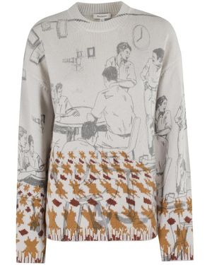JW Anderson Round-Neck Knitwear - Grijs