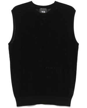 Y-3 Sleeveless Knitwear - Nero