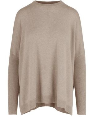 Bomboogie Oversized Merino Wool Long Sleeve Sweater - Bruin