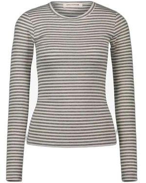 Sofie Schnoor Petricia Gestreiftes Langarm-T-Shirt - Grau