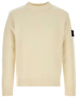 Stone Island Truien & Vesten ,Wol Loose Crewneck Sweater - Wit