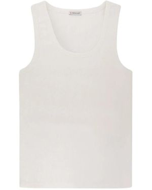 Moncler Sleeveless Tops - White
