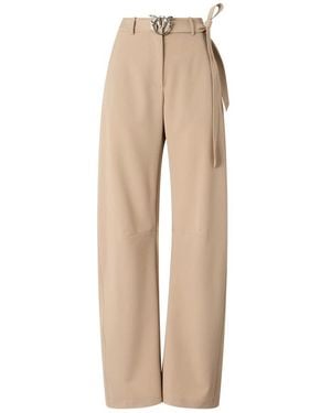 Pinko Wide Trousers - Natural