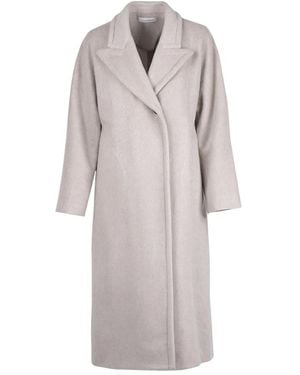 Liviana Conti Single-Breasted Coats - Grey