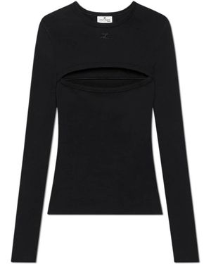 Courreges Tops ,Zwart ,Blouses