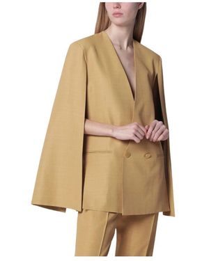 Alberta Ferretti Blazers - Natural