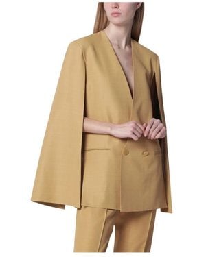 Alberta Ferretti Jassen ,Open-Sleeve Jacket - Naturel