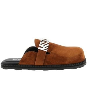 Moschino Suede Mules - Bruin