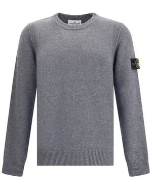 Stone Island Round-Neck Knitwear - Gris