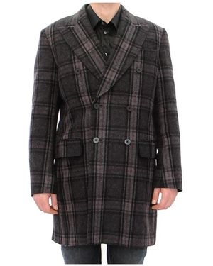 Dolce & Gabbana Double-Breasted Coats - Black