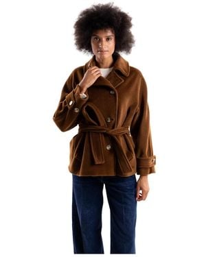 Marella Belted Coats - Marron