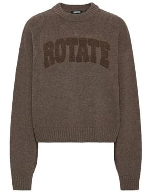 ROTATE BIRGER CHRISTENSEN Round-Neck Knitwear - Brown