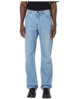 Ferrari Denim Baumwolle Straight Leg Jeans - Blau
