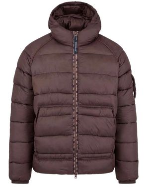 Aquascutum Veil-N Capuchon Puffer Jas - Bruin