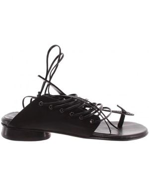 Ixos Schoenen ,Zwart ,Leer Flat Sandalen