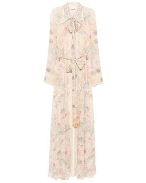 Zimmermann Rebellion Pussybow Hemdblusenkleid - Natur