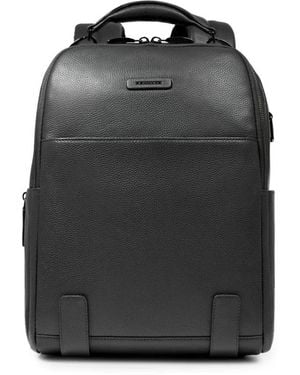 Piquadro Personalisierbarer Laptop-Rucksack 14" - Schwarz