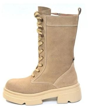 Emanuélle Vee Schoenen ,Leer Hero Veterlaars - Naturel