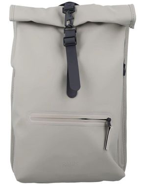 Rains Rolltop Rucksack Mit Signaturverschluss - Grau