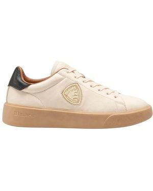 Blauer Schoenen ,Leer Buck Sneaker - Naturel