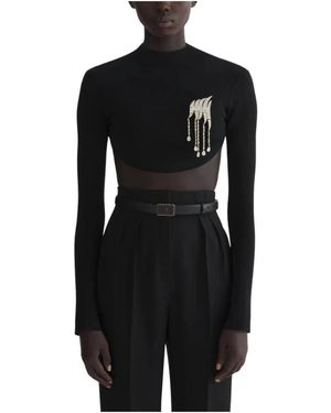 Mugler Tops ,Zwart ,Cut Out Back Top
