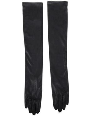 7 For All Mankind Accessoires ,Zwart ,Leer Lange Handschoenen Van Imitatieleer