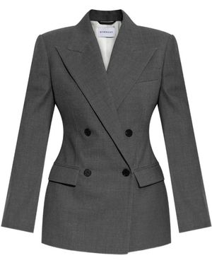 Givenchy Double-Breasted Wollen Jas - Zwart