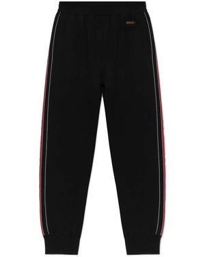 Versace Katoenen Joggingbroek Met Elastische Boorden - Zwart