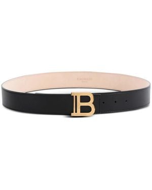 Balmain Accessoires ,Zwart ,Leer B-Riem Van Leer