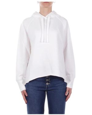 Dondup Regular Kapuzenpullover Aus Gebürsteter Baumwolle - Weiß