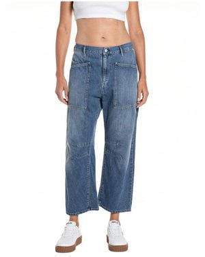 Replay Cropped Jeans - Blue