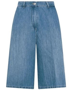 Seventy Button Shorts - Blau