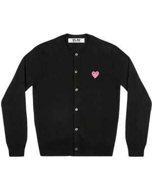 COMME DES GARÇONS PLAY Rundhals-Strickjacke - Schwarz