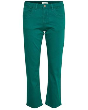 Cream Cropped Broeken - Groen
