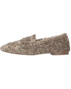 Casadei Valsenales Faux Fur Loafer - Natur