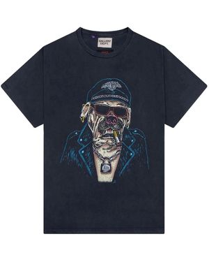 GALLERY DEPT. T-Shirt Mit Hunde-Grafik, Kurzen Ärmeln Und Rundhalsausschnitt - Blau