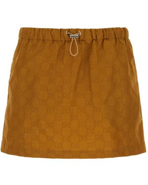 Gucci Gg Nylon Rok - Bruin