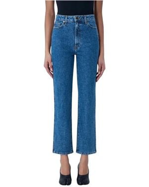KHAITE Cropped Jeans - Blue