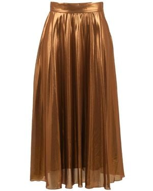 Attic And Barn Midi Skirts - Brown