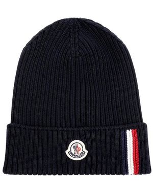 Moncler Accessoires ,Blauw ,Wol Wol Set: Muts, Sjaal