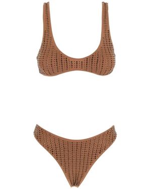 VENUJA Badmode ,Bruin ,Tweed Brassiere Bikini Set