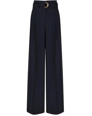 Max Mara Broeken ,Blauw ,Leer Broek