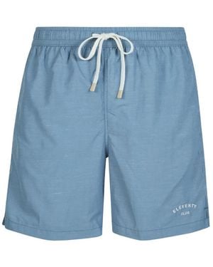 Eleventy Badmode ,Blauw ,Denim Pantaloncino Beach